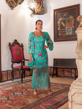 Cargar imagen en el visor de la galería, Vestido Tango Turquesa Kahyra
