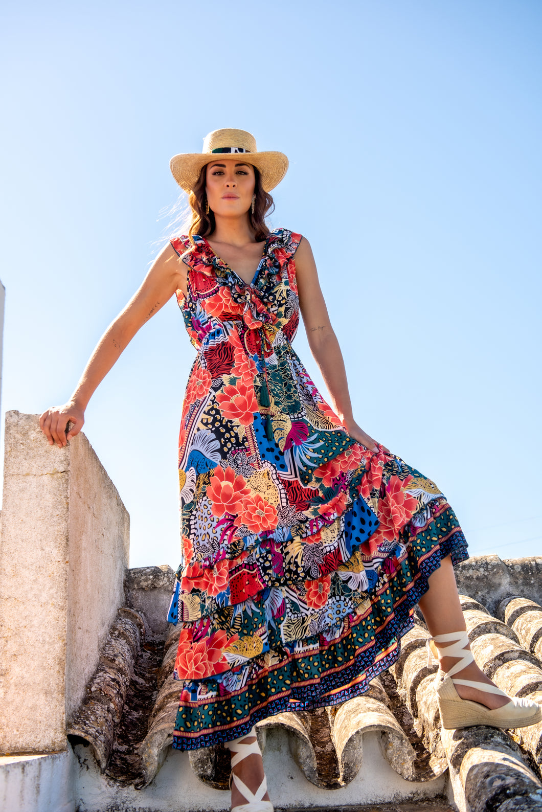 Vestido Sarmiento Volante Sunset & Moon