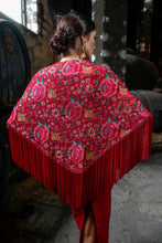 Cargar imagen en el visor de la galería, Mantón Feria rojo Káhyra
