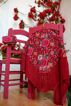 Cargar imagen en el visor de la galería, Mantón Feria rojo Káhyra
