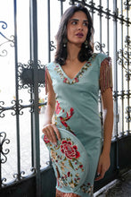 Cargar imagen en el visor de la galería, Vestido Flamenco verde Káhyra
