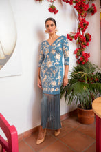 Cargar imagen en el visor de la galería, Vestido Chanelando azul Káhyra
