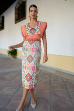 Cargar imagen en el visor de la galería, Vestido Mariposa mandarina Káhyra
