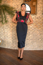 Cargar imagen en el visor de la galería, Vestido Mariposa Feria negro Káhyra
