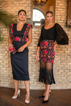 Cargar imagen en el visor de la galería, Vestido Mariposa Feria negro Káhyra
