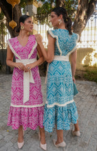 Cargar imagen en el visor de la galería, Vestido Lozanía aguamarina Káhyra
