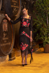 Falda Fino Negra Káhyra