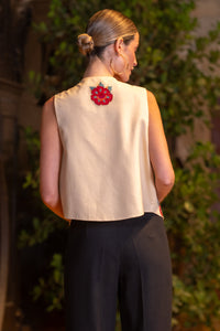 Chaleco Fino Beige Káhyra