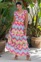 Cargar imagen en el visor de la galería, Vestido Atardecer Zig Zag Sunset &amp; Moon
