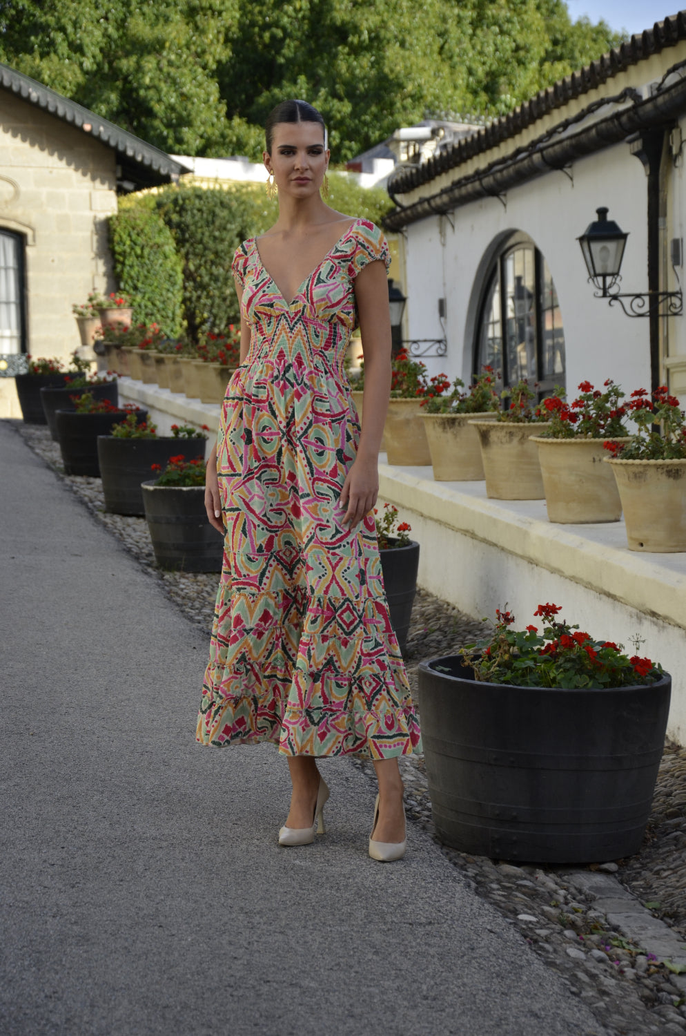 Vestido Mar Geometrico Sunset & Moon
