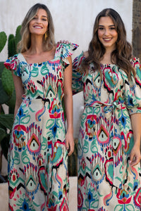 Vestido Cala Abstracto Sunset & Moon