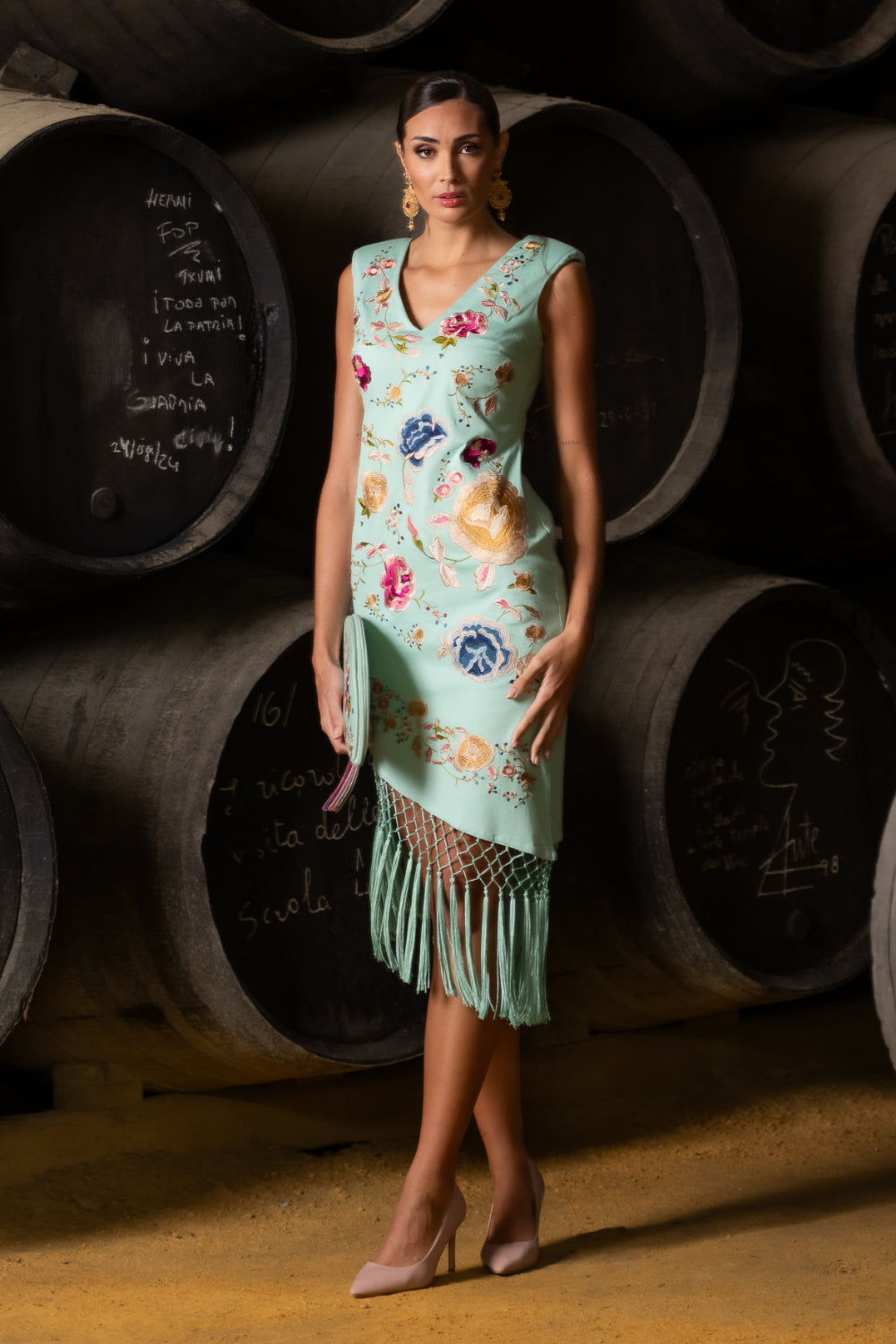 Vestido Oloroso Verde Agua Káhyra