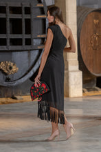Cargar imagen en el visor de la galería, Vestido Claveles De Feria Negro Káhyra
