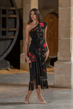 Cargar imagen en el visor de la galería, Vestido Claveles De Feria Negro Káhyra
