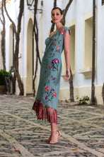 Cargar imagen en el visor de la galería, Vestido Claveles De Feria Verde Káhyra
