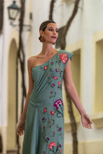 Cargar imagen en el visor de la galería, Vestido Claveles De Feria Verde Káhyra
