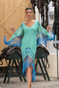 Vestido Balbaína Verde Menta Káhyra