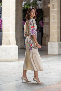 Vestido Amapola Beige Káhyra