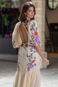 Vestido Amapola Beige Káhyra