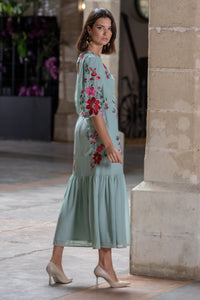 Vestido Amapola Verde Káhyra