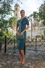 Cargar imagen en el visor de la galería, Vestido Dry Petróleo Y Verde Káhyra
