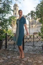 Cargar imagen en el visor de la galería, Vestido Dry Petróleo Y Verde Káhyra
