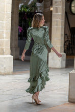 Cargar imagen en el visor de la galería, Vestido Cream Verde Káhyra
