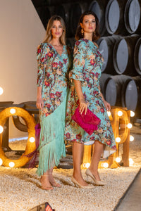 Vestido Arrope Turquesa Káhyra