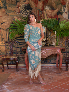 Bolso Abanico Real Verde Agua Kahyra