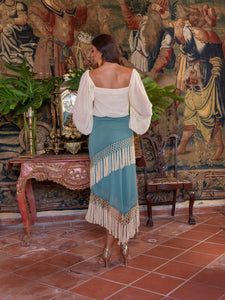 Falda Alboreá Mantón Verde Agua Kahyra