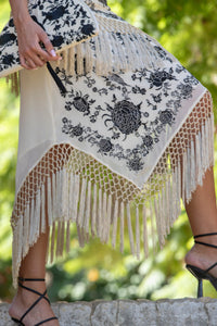Falda Alboreá Mantón Beige Kahyra