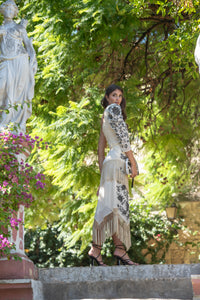 Falda Alboreá Mantón Beige Kahyra