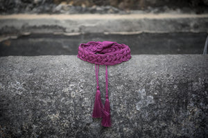 Cinturon Trenza Espiga Kahyra Fucsia