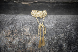 Cinturon Cascabeles Perlas Kahyra Dorado