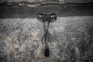 Cinturon Cascabeles Perlas Kahyra Negro