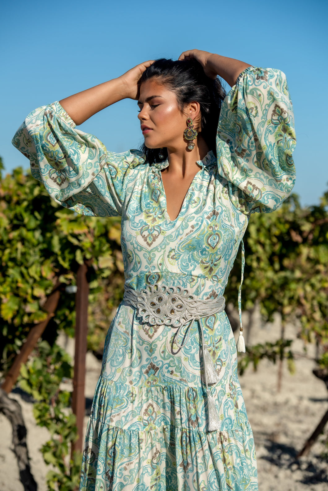 Cinturón Broche Strass Plata Kahyra