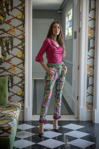 Pantalon Gaudi Verde Flecos Kahyra