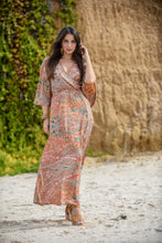 Cargar imagen en el visor de la galería, Vestido Cruzado Japo Cashmere Corales
