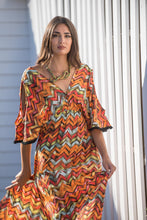 Cargar imagen en el visor de la galería, Vestido Africa Fleco Sunset And Moon
