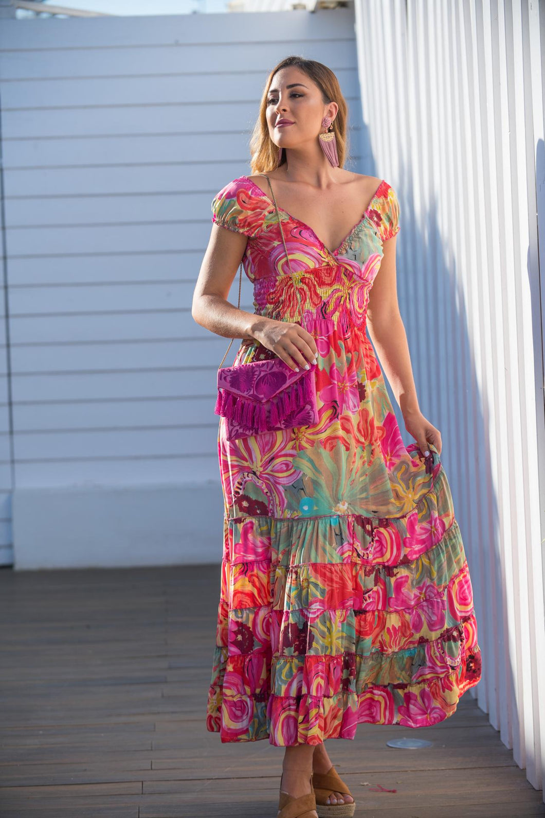 Vestido Acuarelas Beach Sunset And Moon