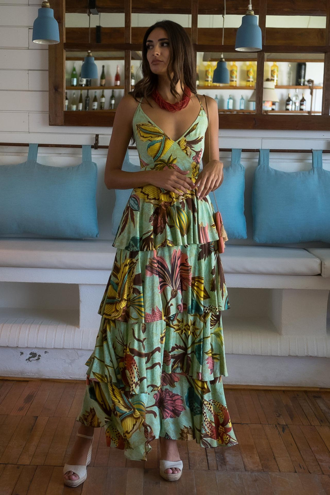 Vestido Antik Jardin Fluor Sunset & Moon
