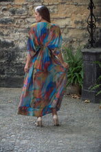 Cargar imagen en el visor de la galería, Vestido Kaftan Tie Dye Sunset And Moon
