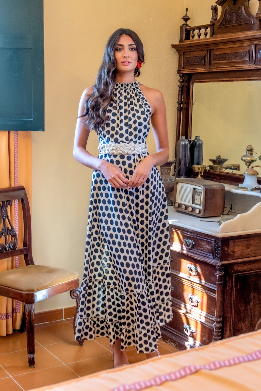 Vestido Solera Halter Sunset & Moon