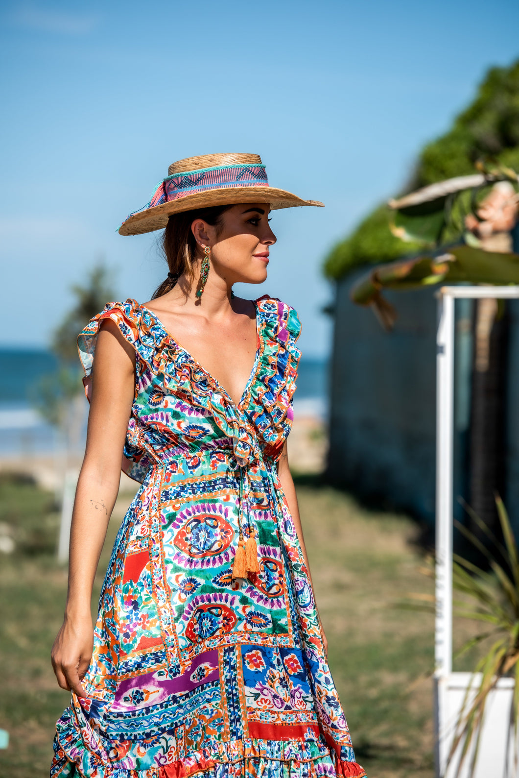 Vestido Atenas Volante Sunset & Moon