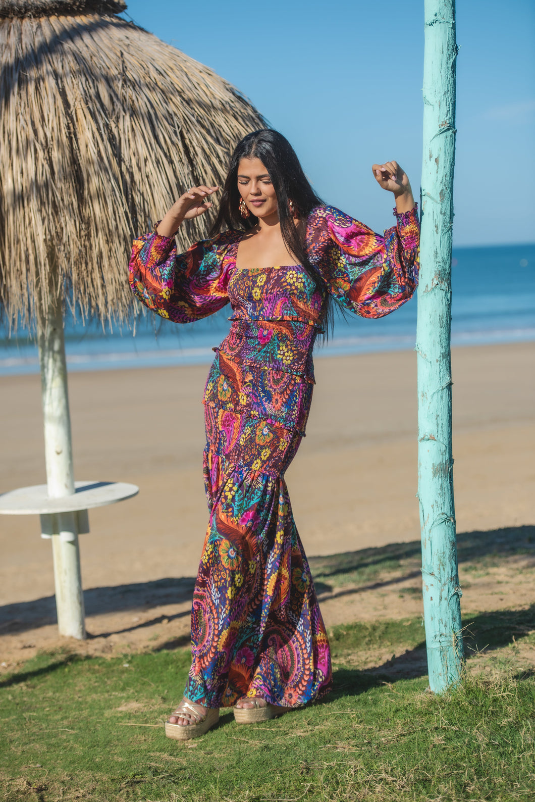 Vestido Santorini Elastic Sunset & Moon