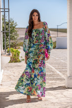 Cargar imagen en el visor de la galería, Vestido Fiori Elastic Sunset &amp; Moon
