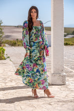 Cargar imagen en el visor de la galería, Vestido Fiori Elastic Sunset &amp; Moon
