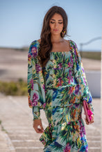 Cargar imagen en el visor de la galería, Vestido Fiori Elastic Sunset &amp; Moon
