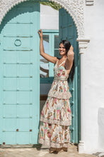Cargar imagen en el visor de la galería, Vestido Guacamayo Volante Sunset &amp; Moon
