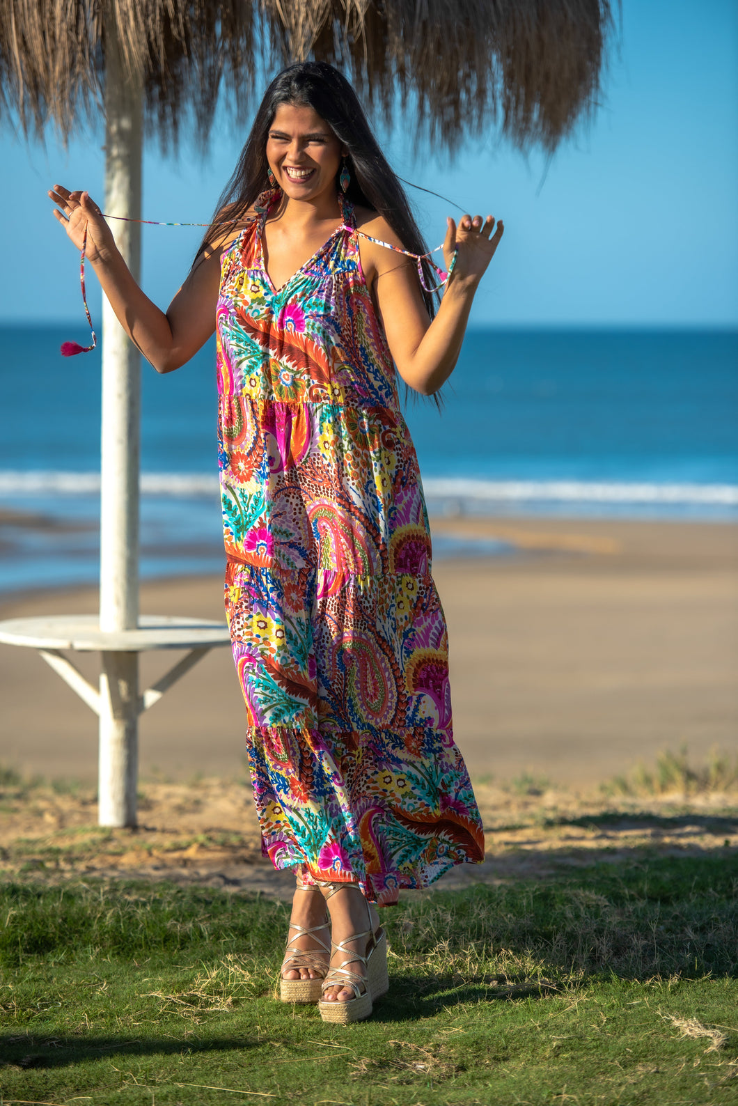 Vestido Chíos Halter Sunset & Moon